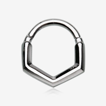 Majestic Hexa Steel Seamless Clicker Hoop Ring
